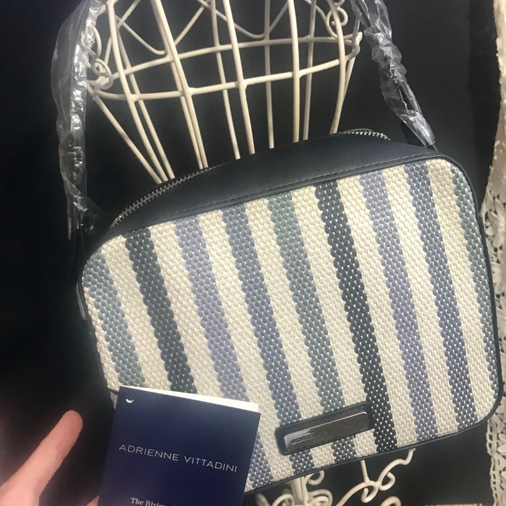 NWT Adrienne Vittadini Crossbody Canvas Striped